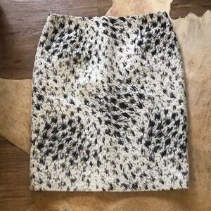 Worth Wool & Silk Animal Print Skirt